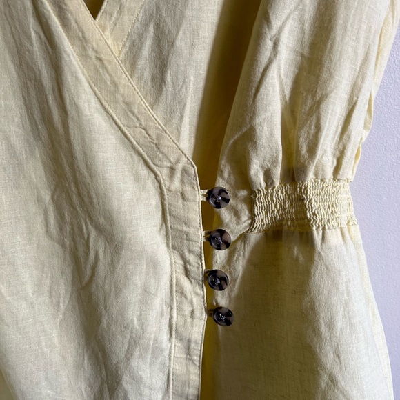 Plus H&M Yellow Ruched Waist Blouse - Picture 3 of 5